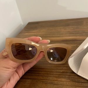 banbe the kerr nude dessert retro cat eye acetate frame sunglasses eyewear new